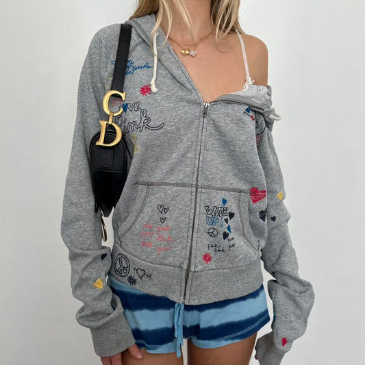Vintage VS Pink grey hoodie