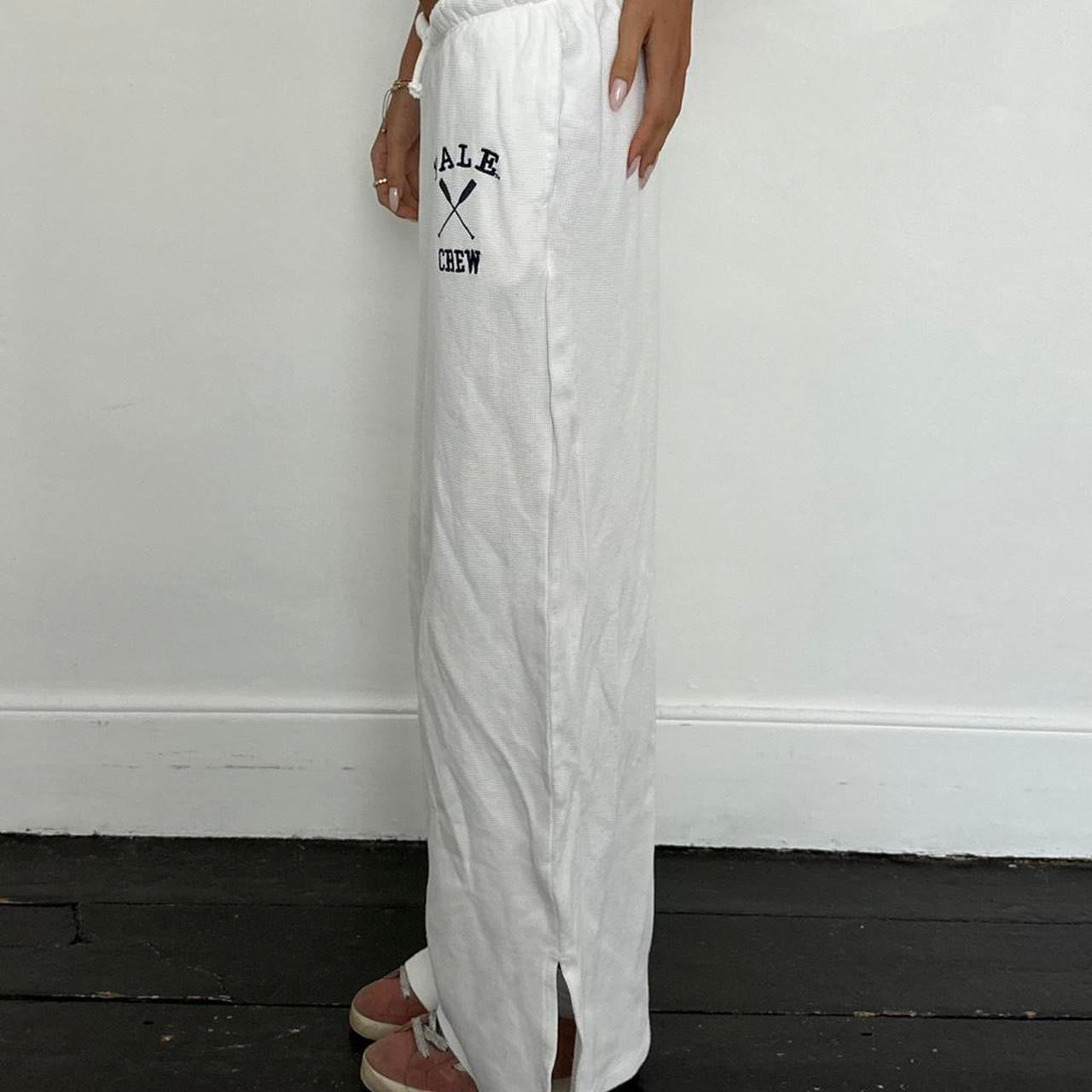 Vintage Yale crew white waffle pants