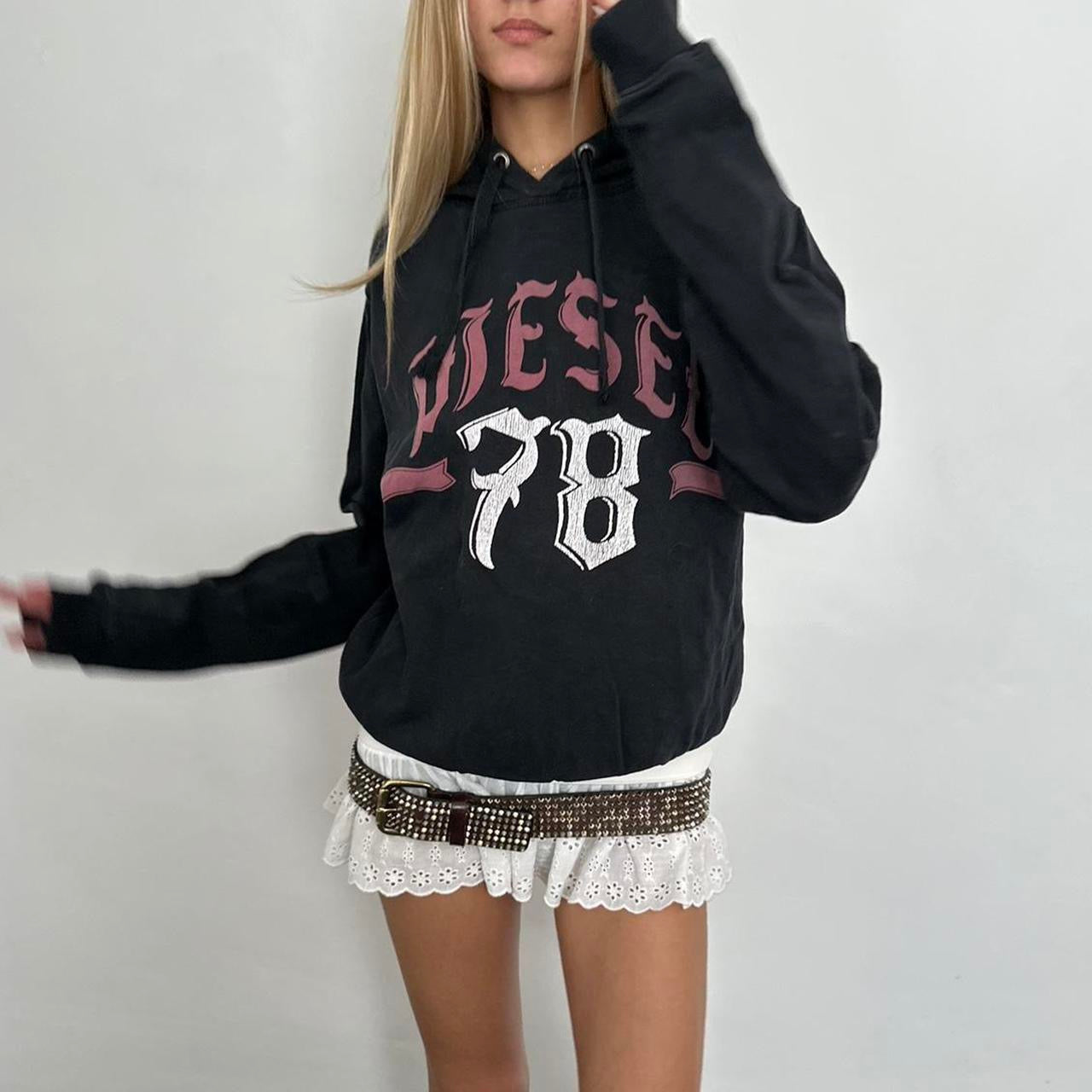 Vintage 90’s Diesel gothic letters hoodie