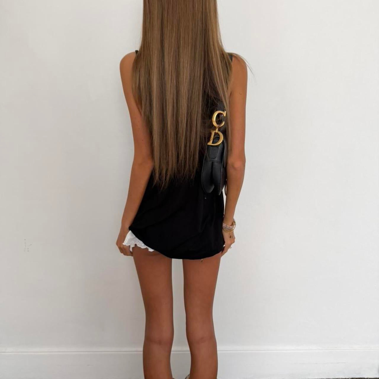 Vintage 00s black sparkly top