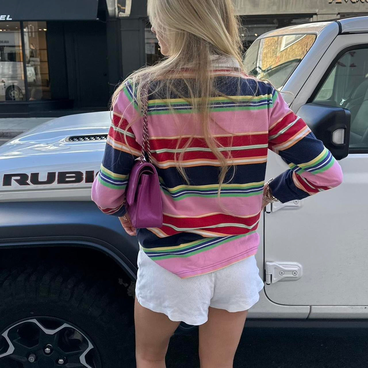 Vintage Ralph Lauren colourful stripe polo shirt