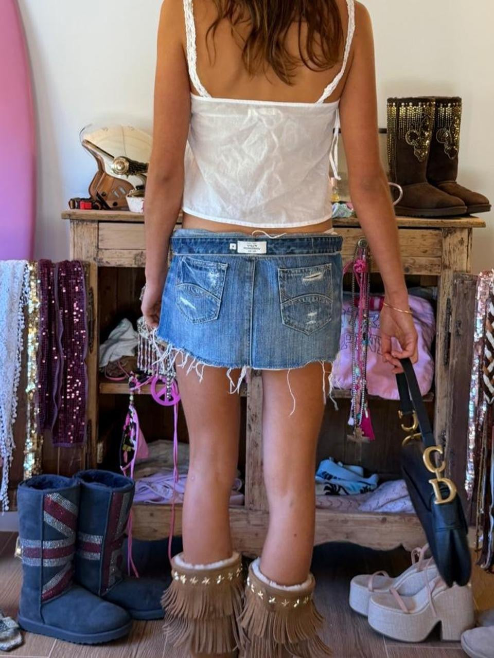 Vintage 00’s Abercrombie and Fitch denim skirt