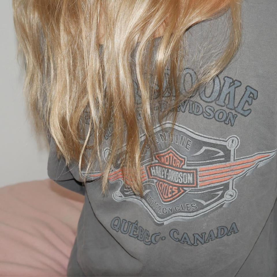 Vintage Harley Davidson grey long sleeves top