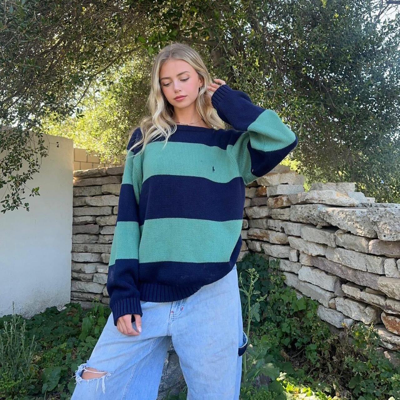 Vintage 90s Ralph Lauren knit striped sweater