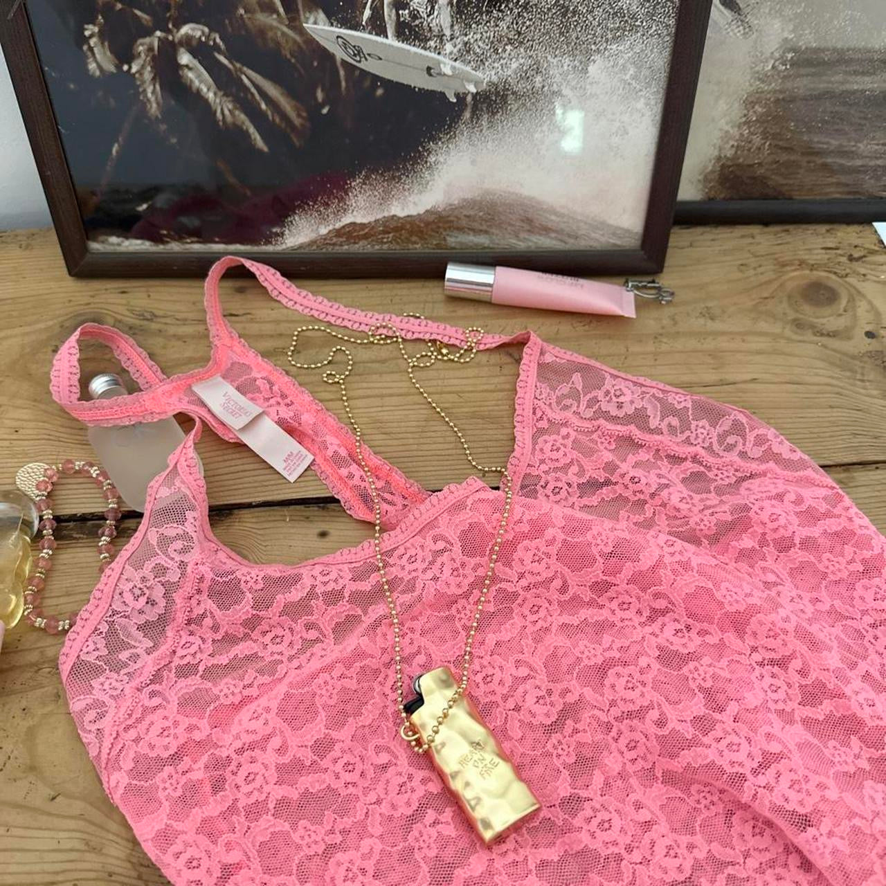 Vintage Victoria’s Secret pink lace dress