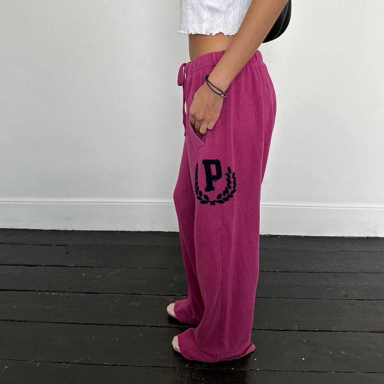 Vintage 2000’s Victoria’s Secret Pink dark pink graphic sweatpants