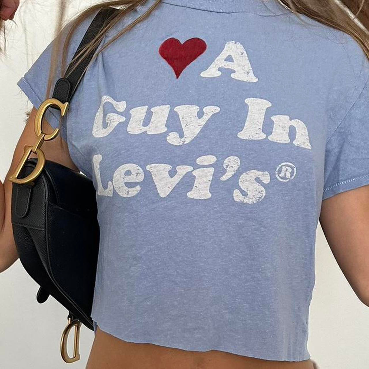 Vintage 2000’s ‘Love a Guy in Levi’s’ baby tee