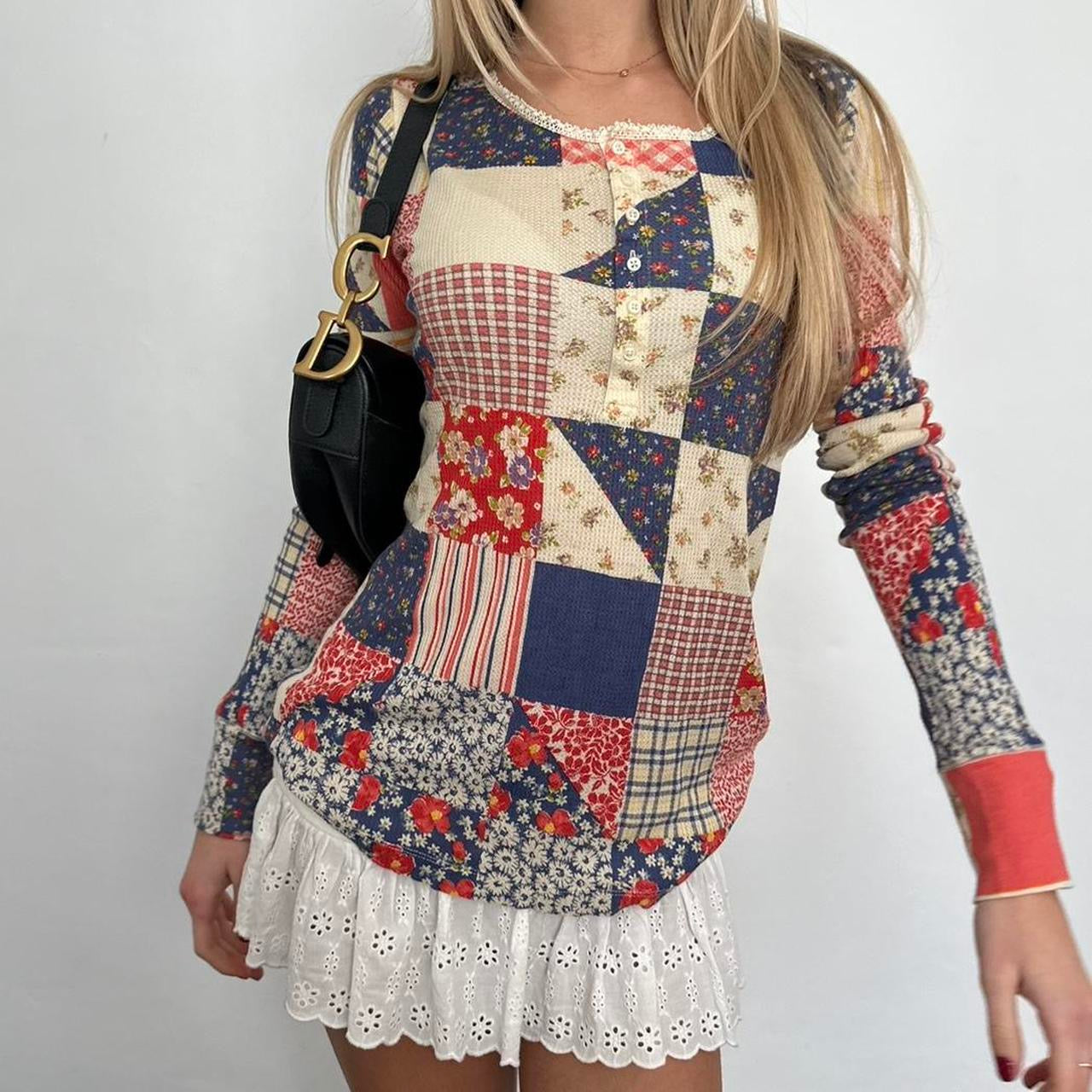 Vintage Ralph Lauren patchwork long sleeve top