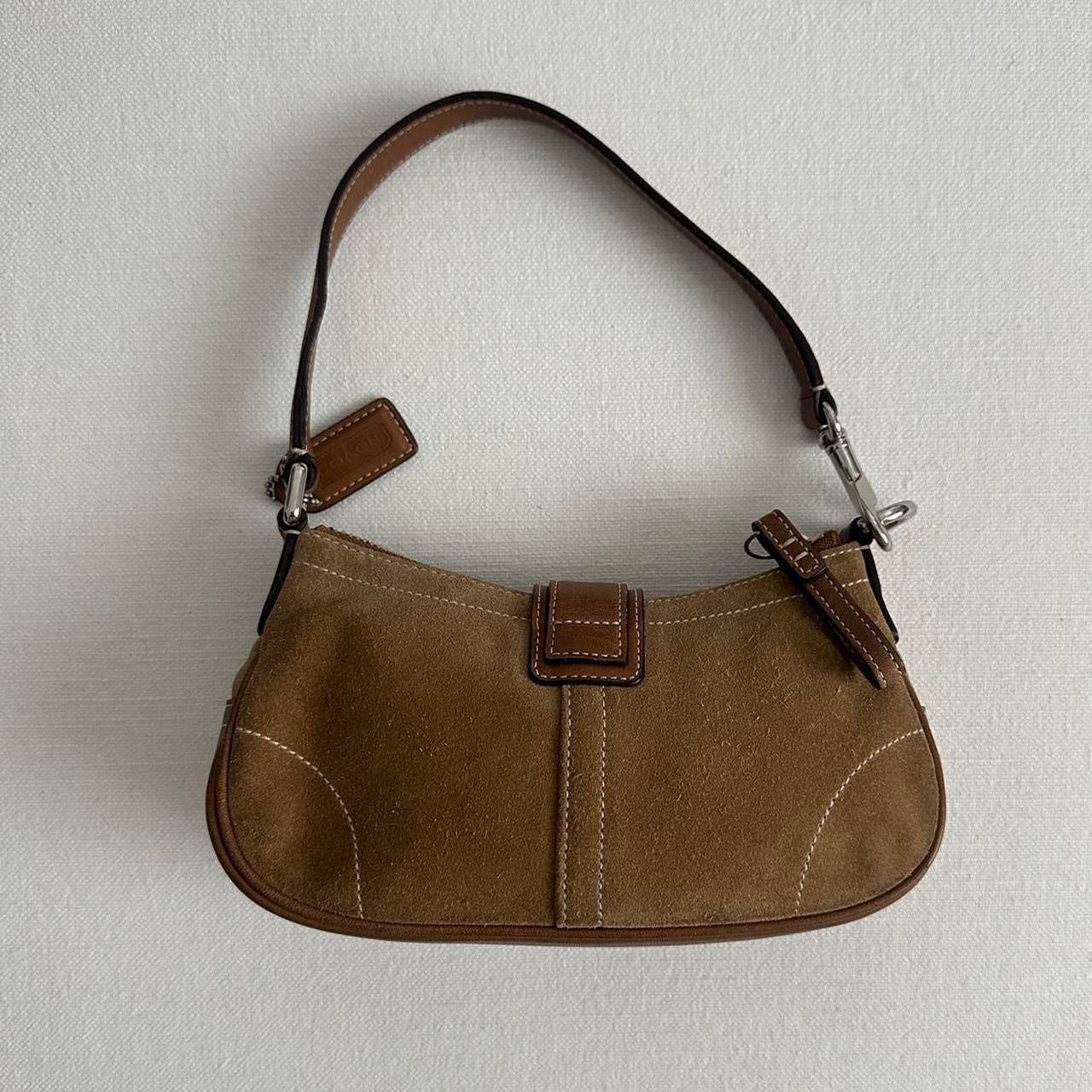 Vintage brown coach suede early 2000s bag