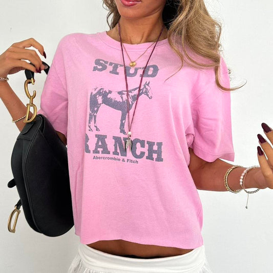Vintage Abercrombie and Fitch pink top