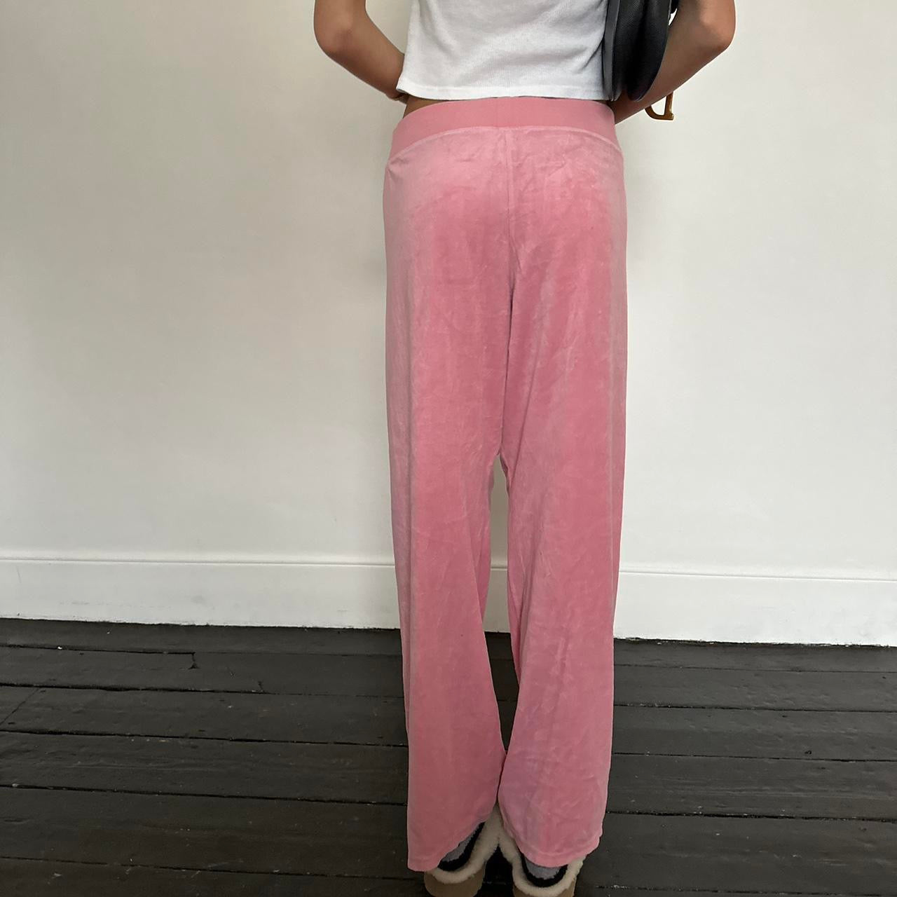 Vintage 2000’s Victorias Secret pink velvet  sweatpants