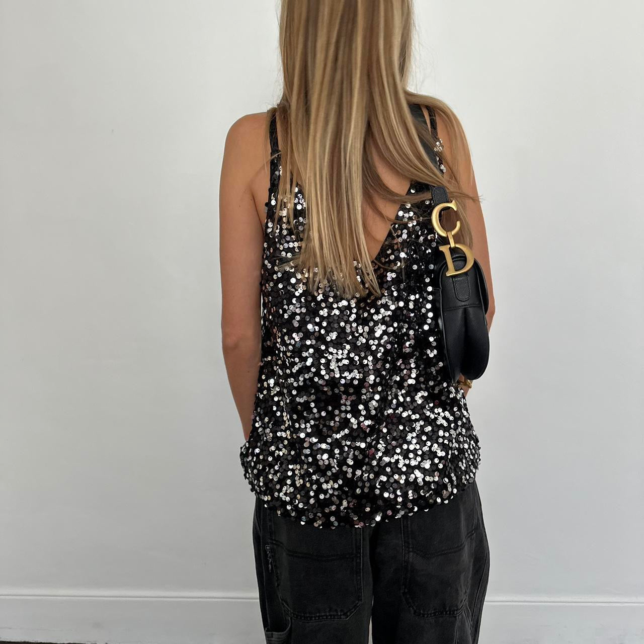 Vintage sequin embellished top