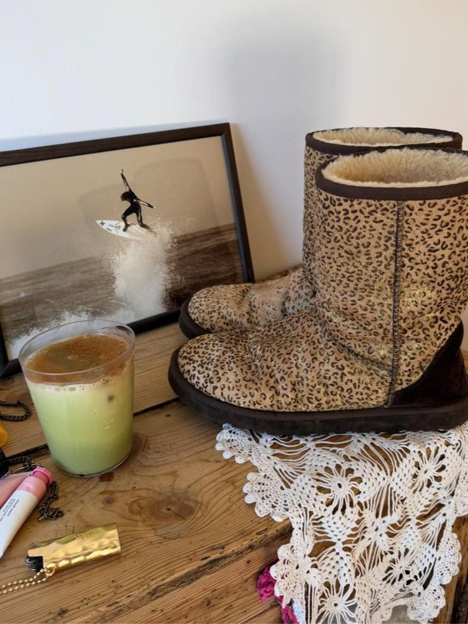 Vintage 2000s leopard print Ugg boots