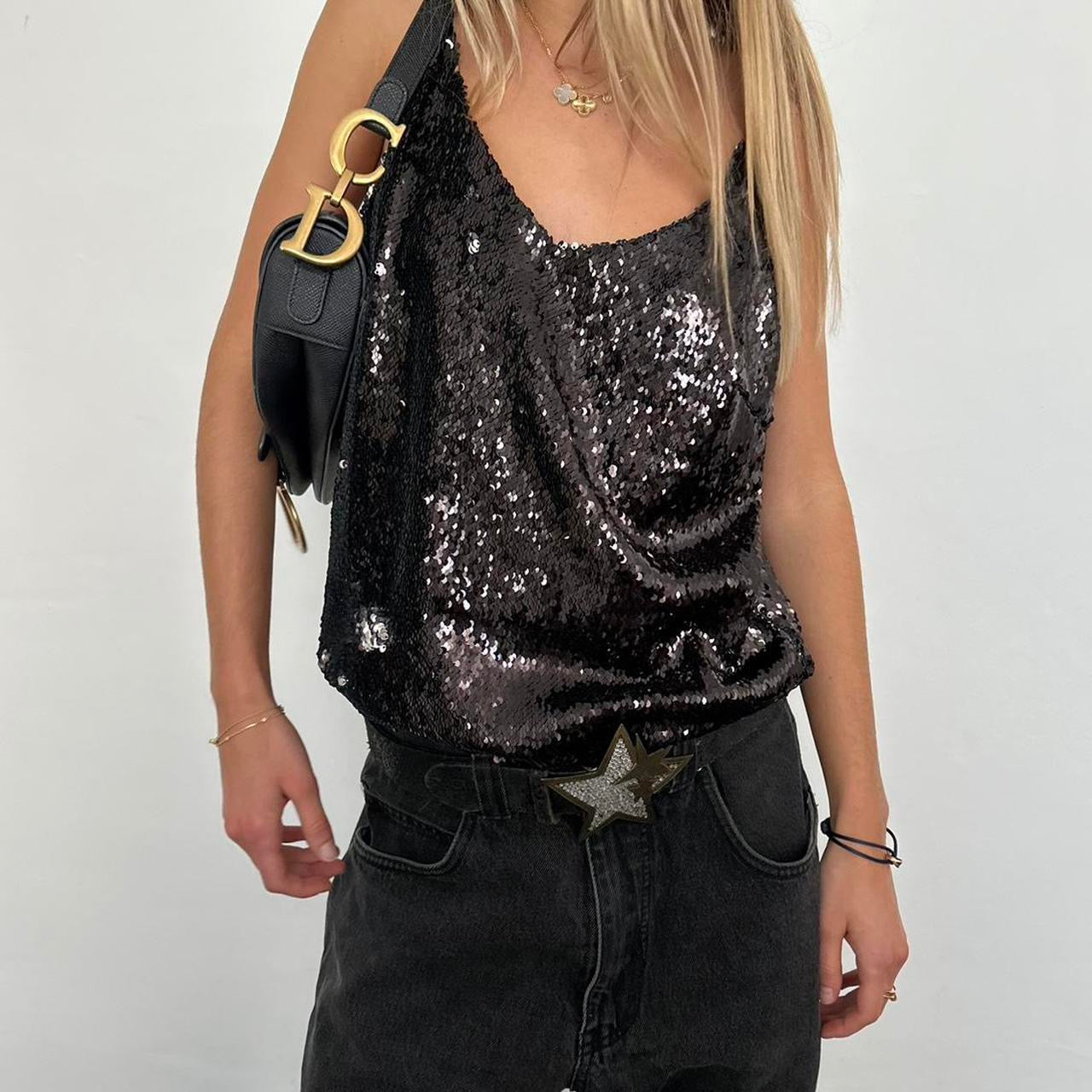 Vintage sequin embellished top