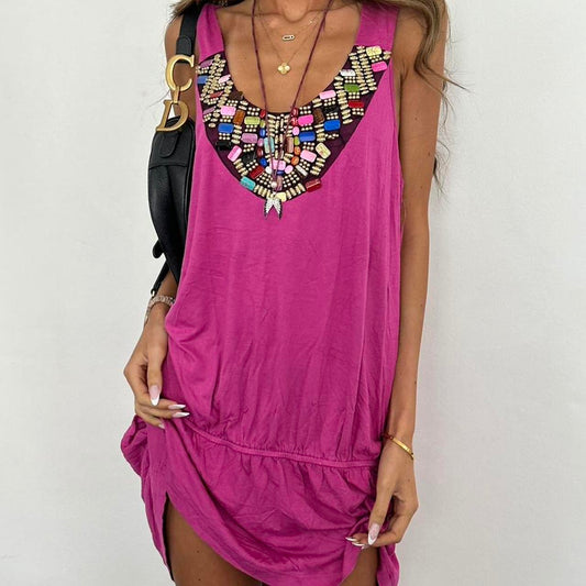 Vintage 00s pink embellished dress