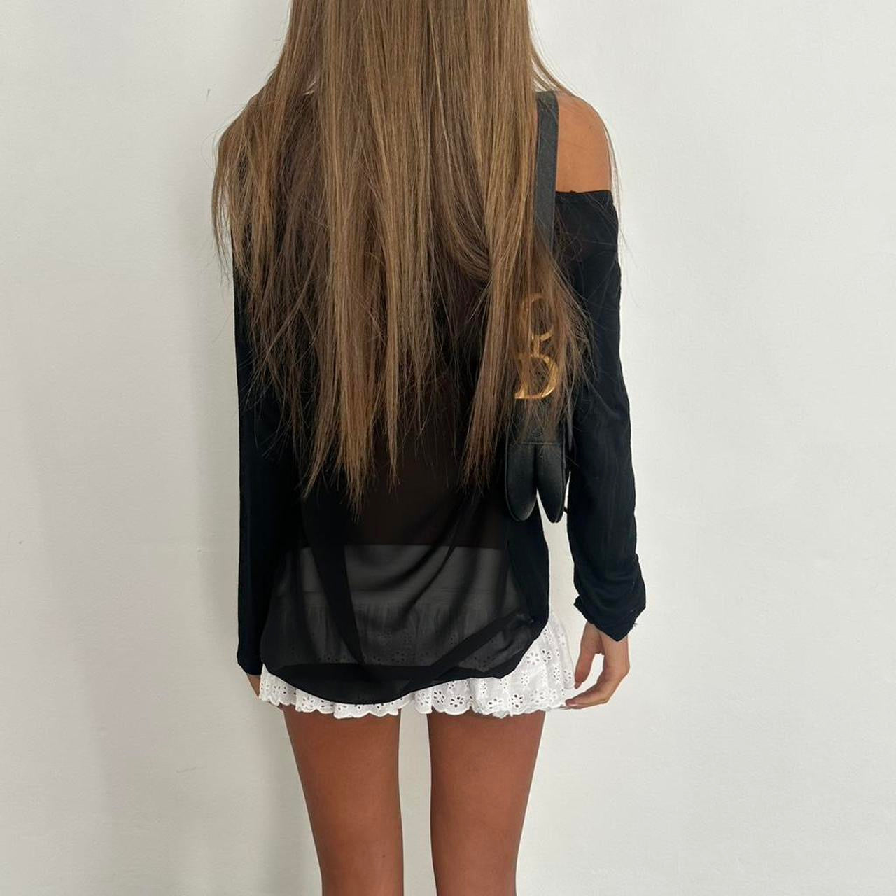 Vintage 2000’s off the shoulder skull top