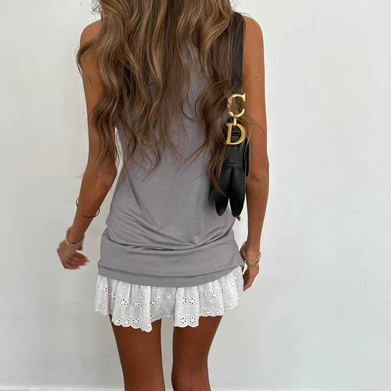 Vintage 2000s silver sequin top