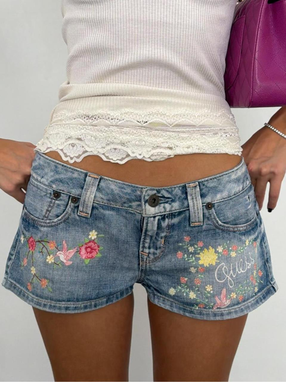 Vintage 90s rare Guess denim shorts