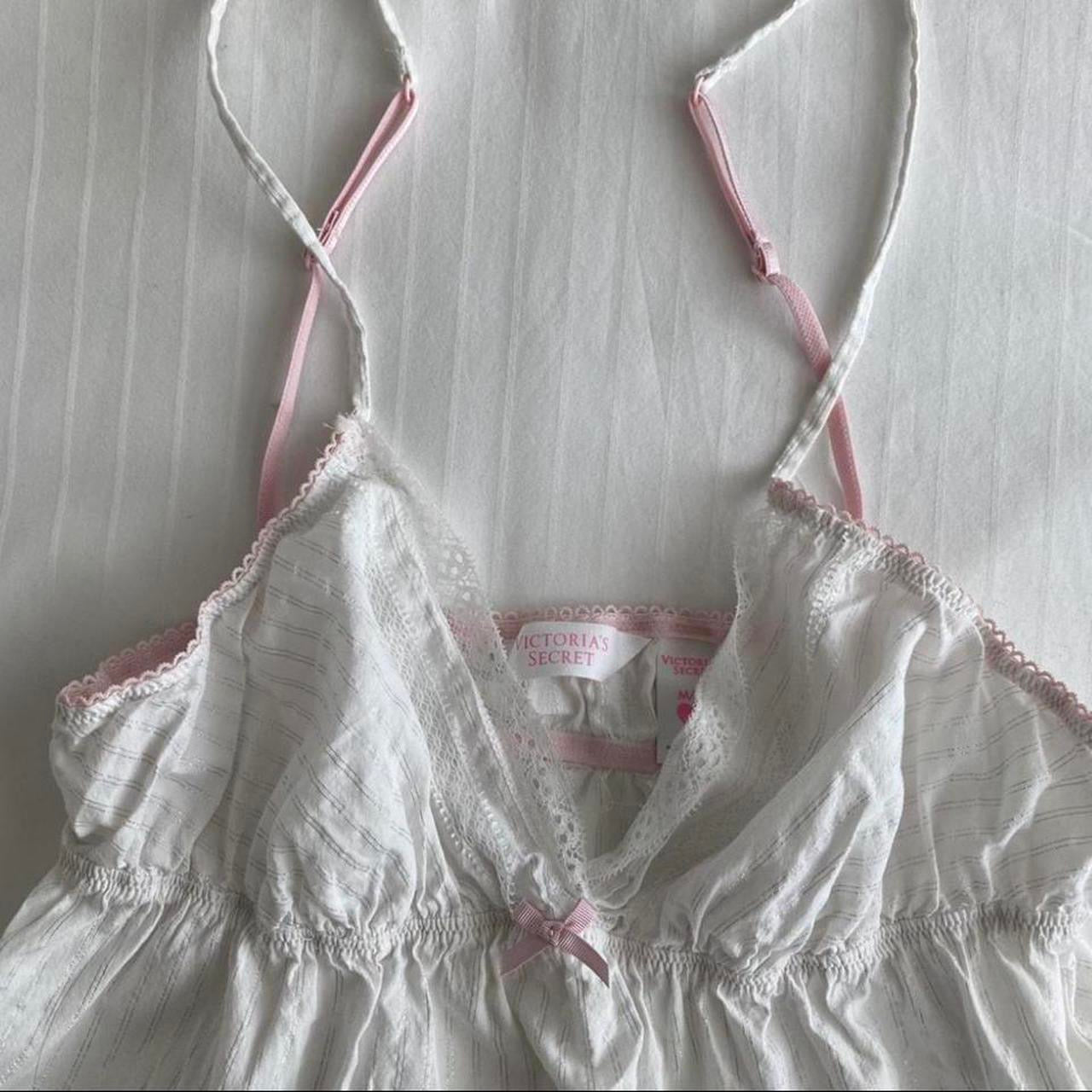 Vintage Victorias Secret white babydoll camisole top
