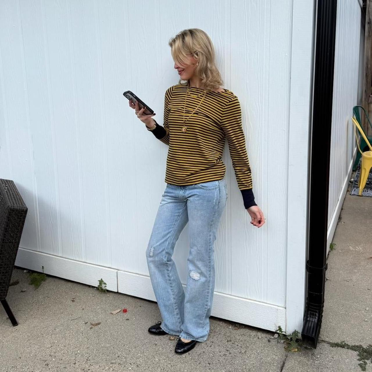 Vintage Laura Ashley striped long sleeve top