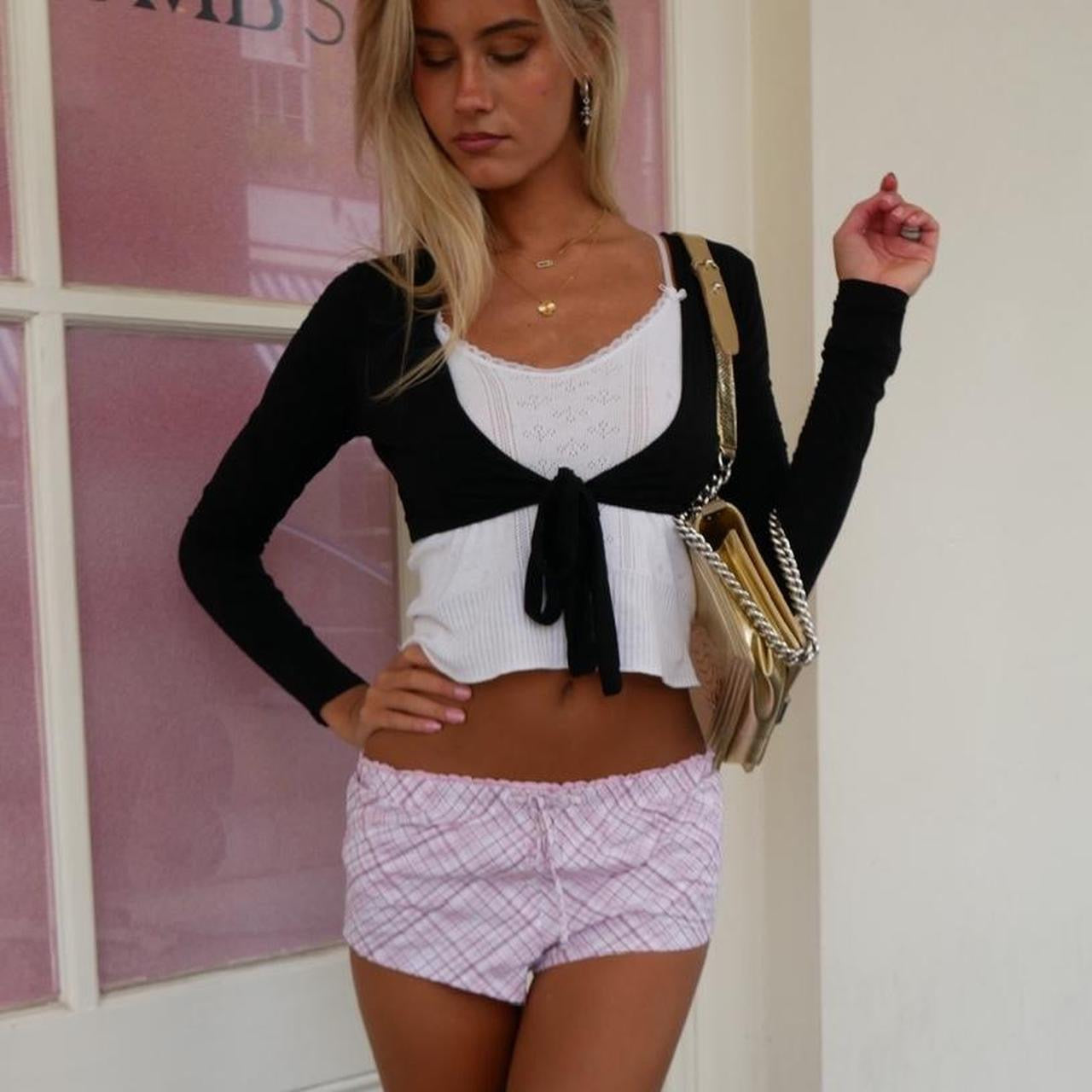 Vintage 90’s black lace long sleeve cardigan top