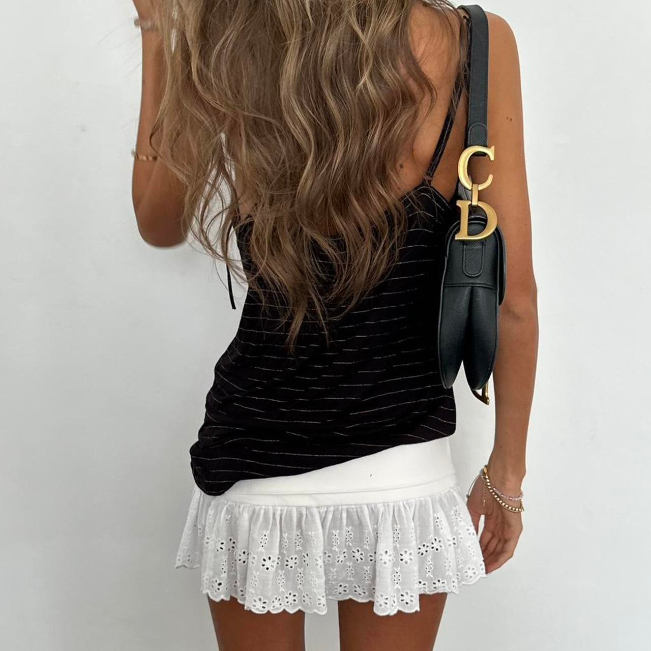 Vintage 2000s sequin striped cami top