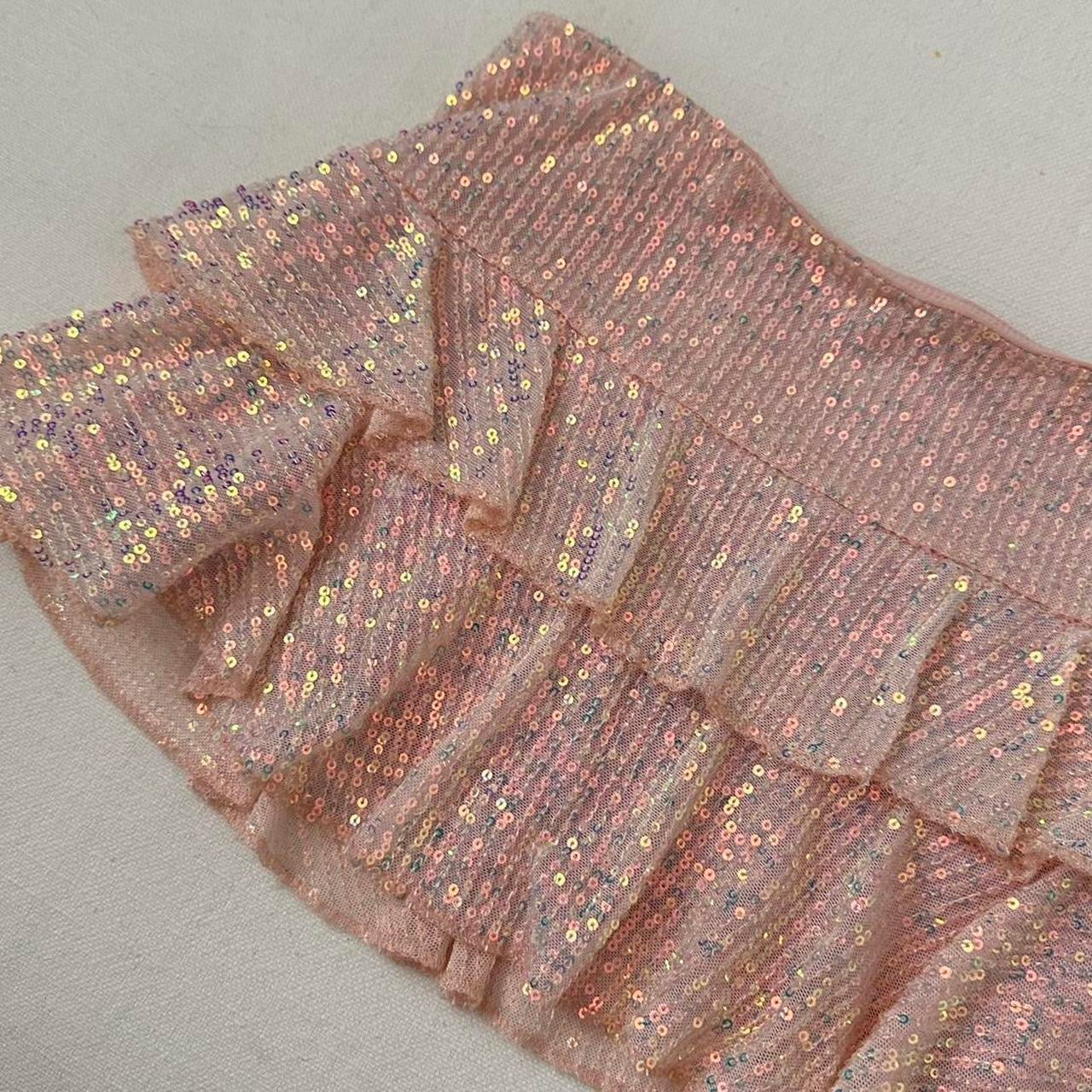 Vintage pink sequin mini skirt 🎀