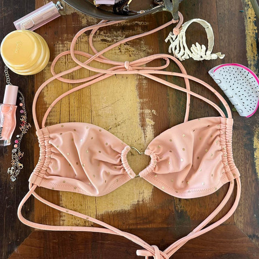 Vintage Victoria’s Secret 90’s pink heart charm bikini top