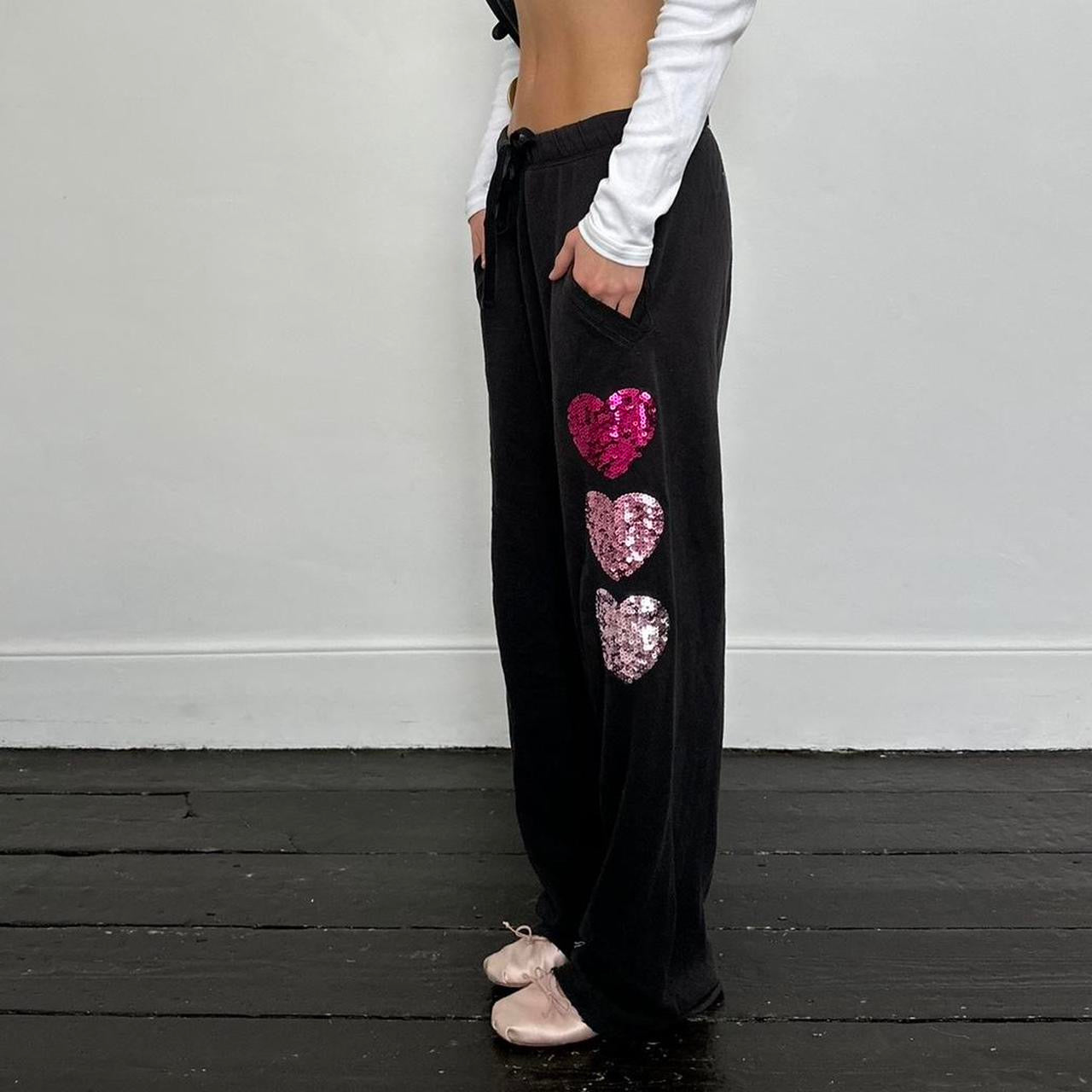 Vintage 2000’s Victorias Secret sequin hearts sweatpants