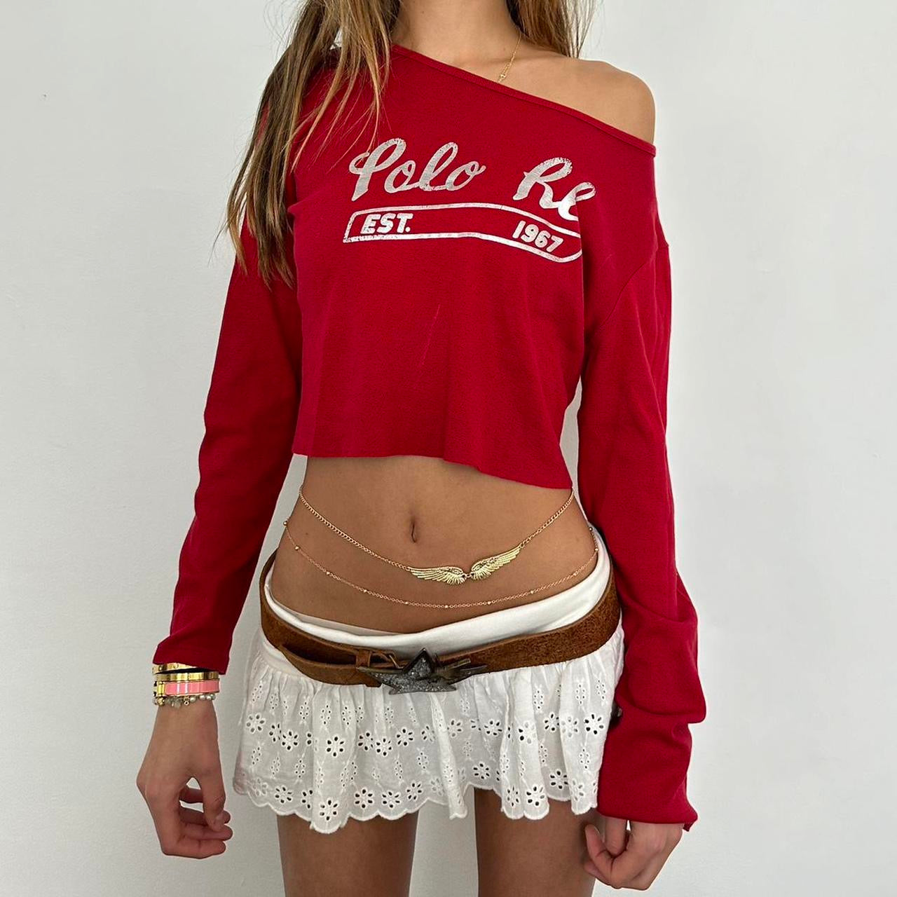 Vintage Ralph Lauren long sleeve red top 🍓