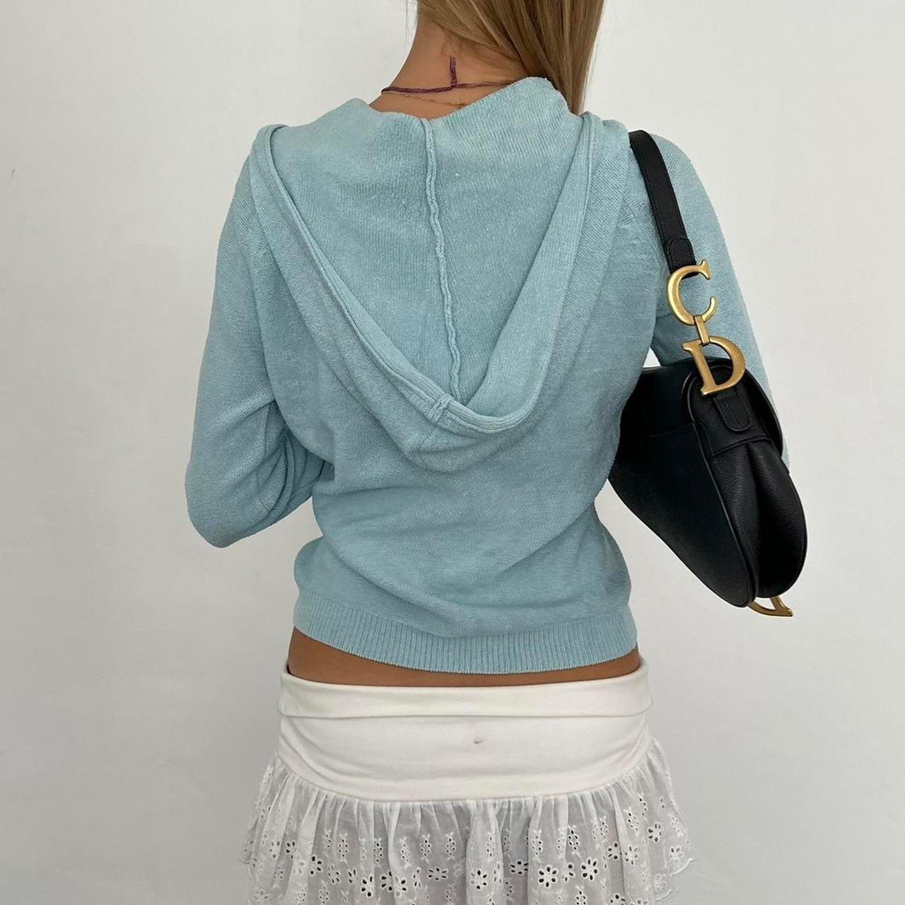 Vintage 2000’s blue cable knit US Polo hoodie sweater