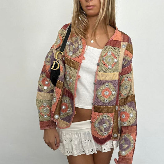 Vintage bohemian crochet jacket