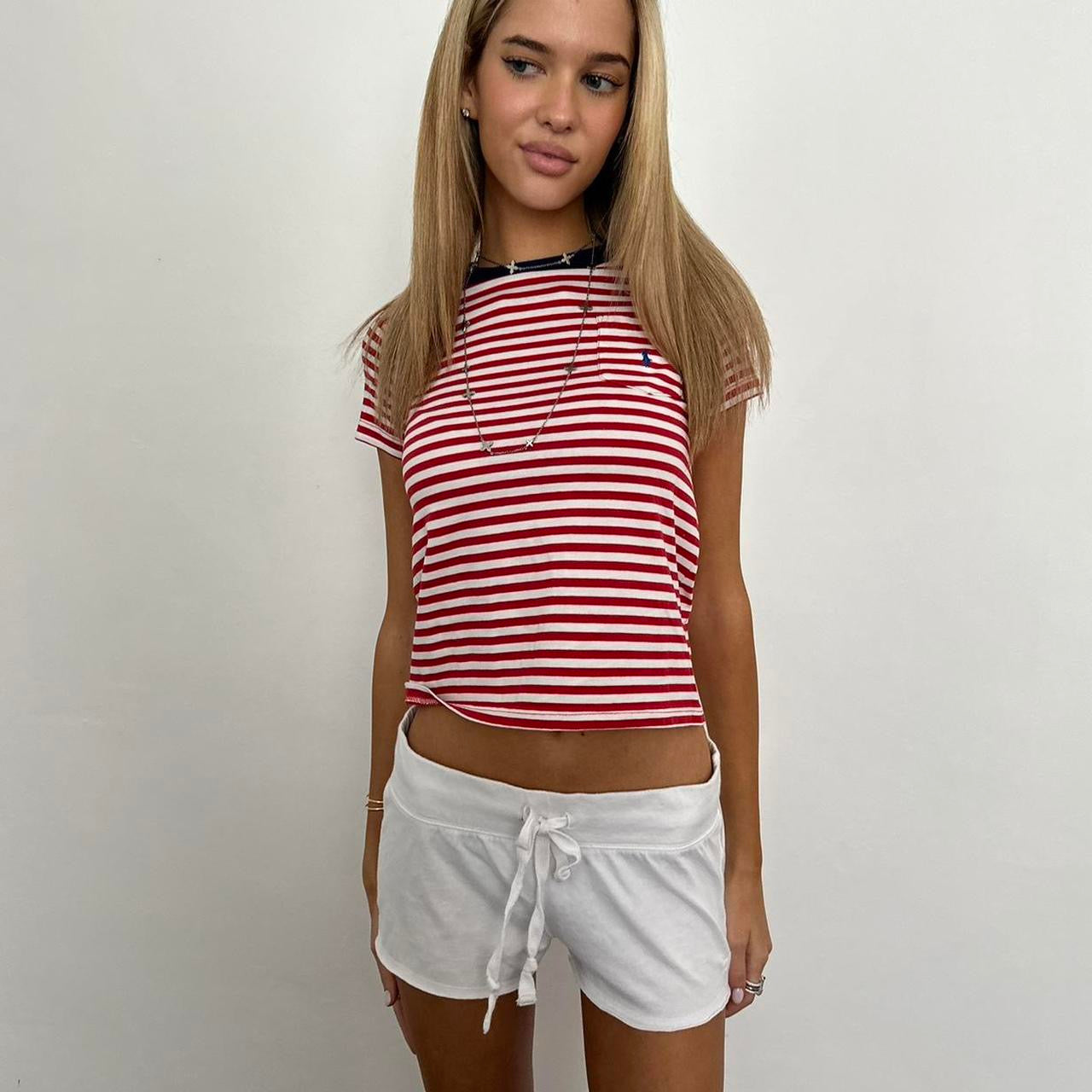 Vintage red striped Ralph Lauren baby tee