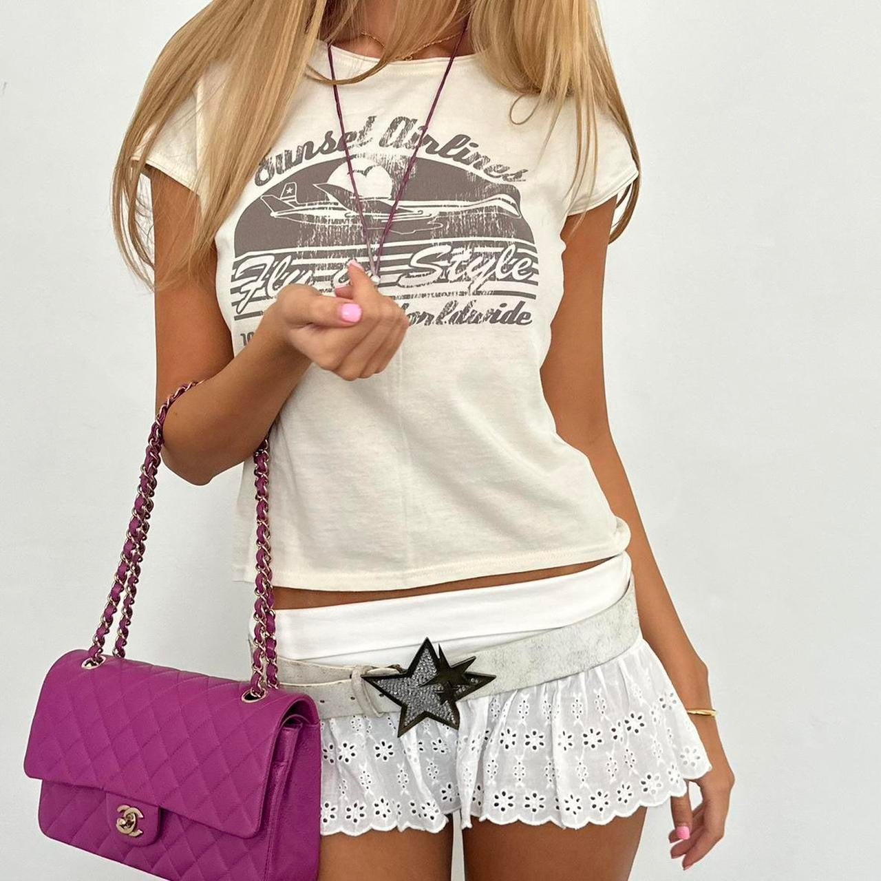 Vintage graphic sunset baby tee