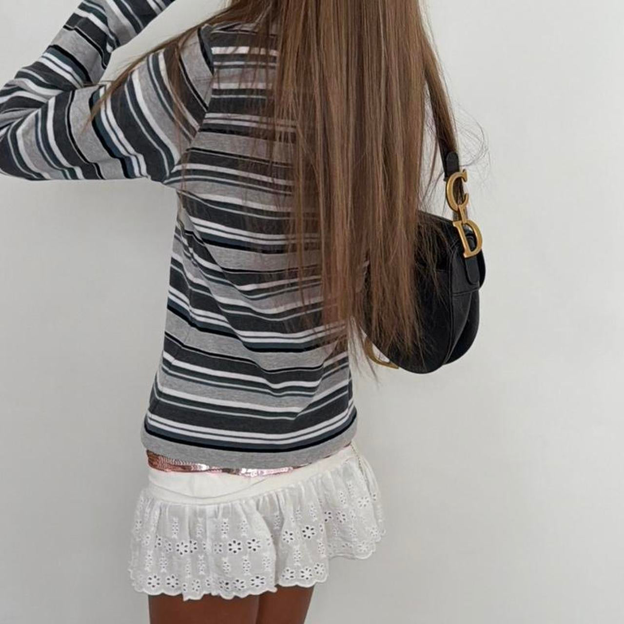 Vintage 00s soft striped long sleeve top