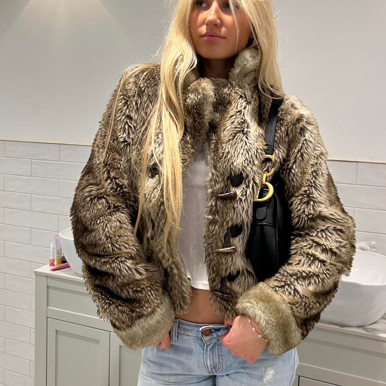 Vintage 2000’s faux fur jacket