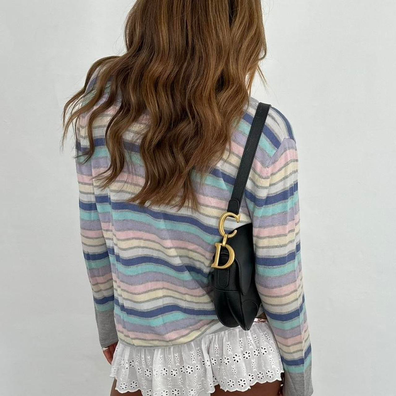 Vintage 90s pastel striped long sleeve top