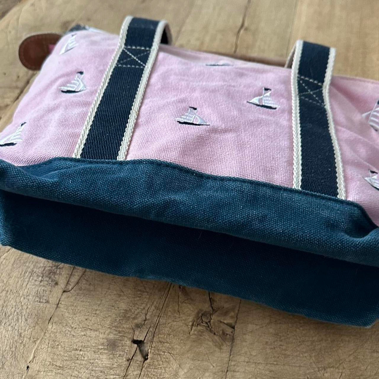 Vintage L.L.Bean pink canvas small tote bag