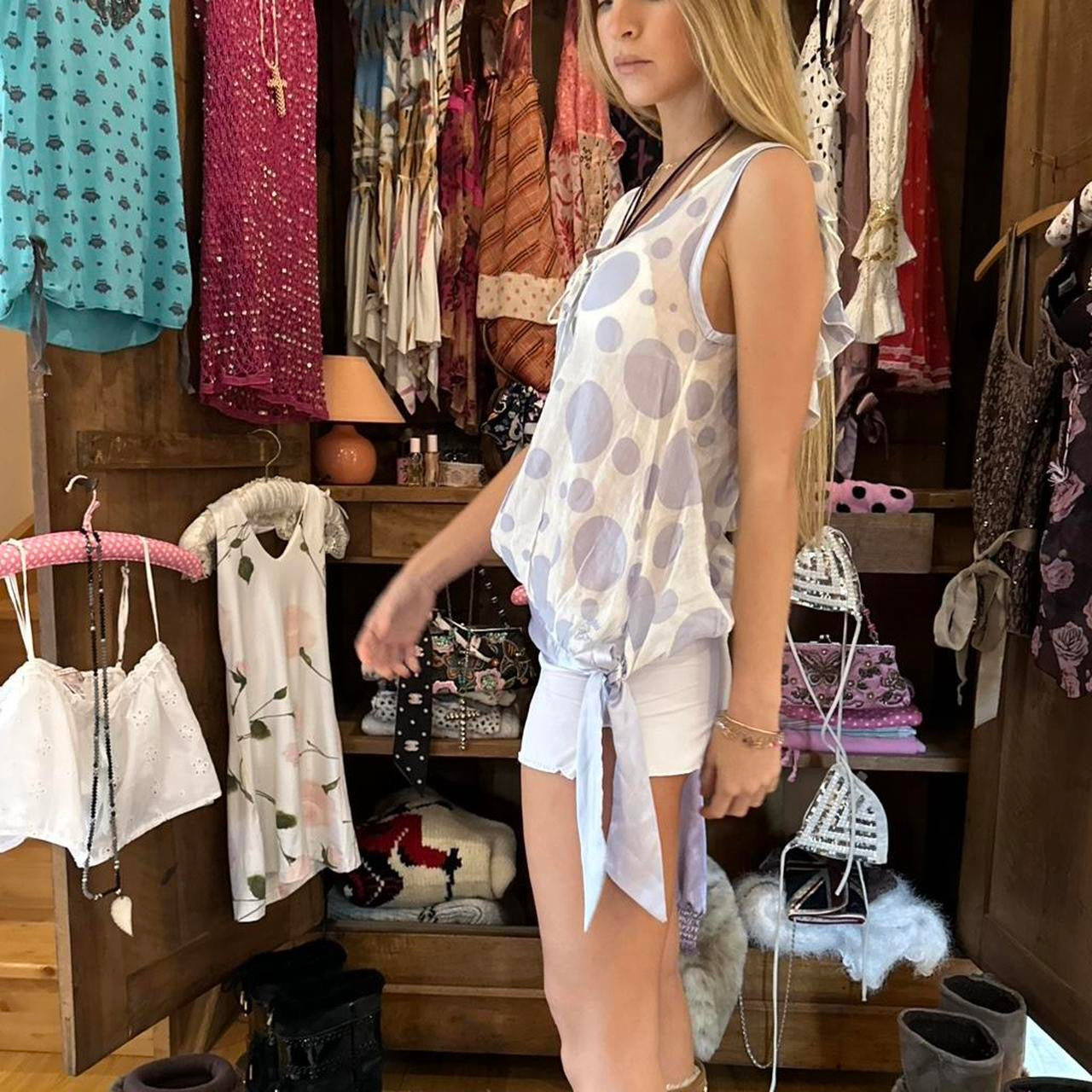 Vintage 2000’s polka dot top