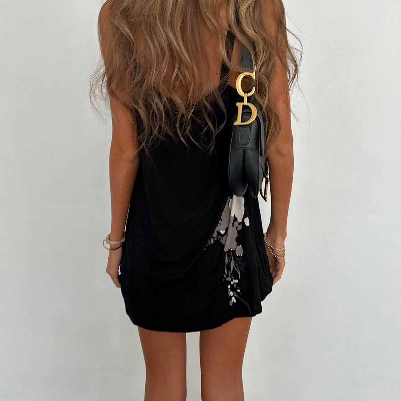 Vintage 2000s black mini dress
