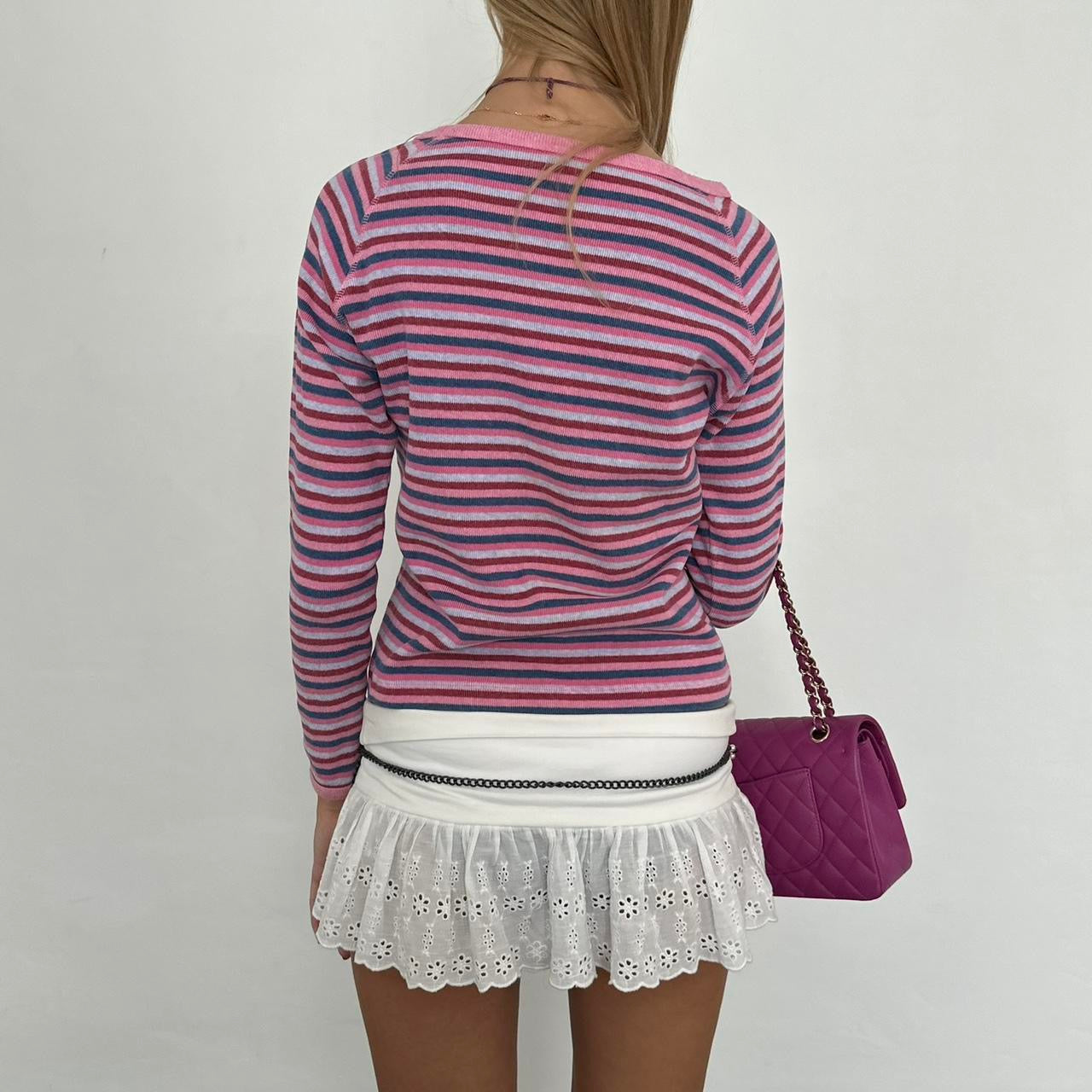 Vintage 2000’s striped pink long sleeve top