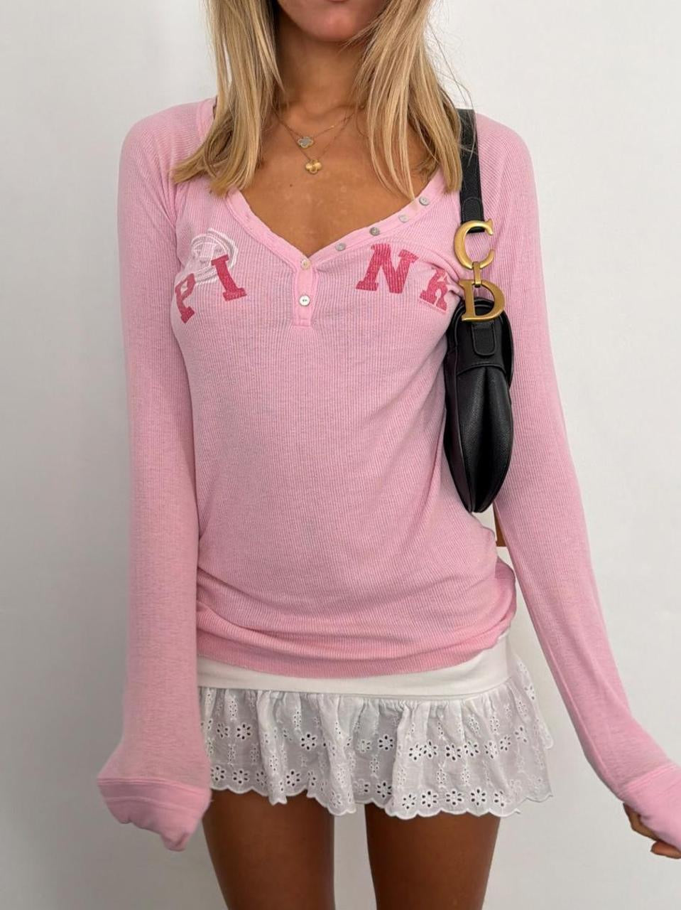 Vintage 00’s Victoria’s Secret Pink long sleeve top