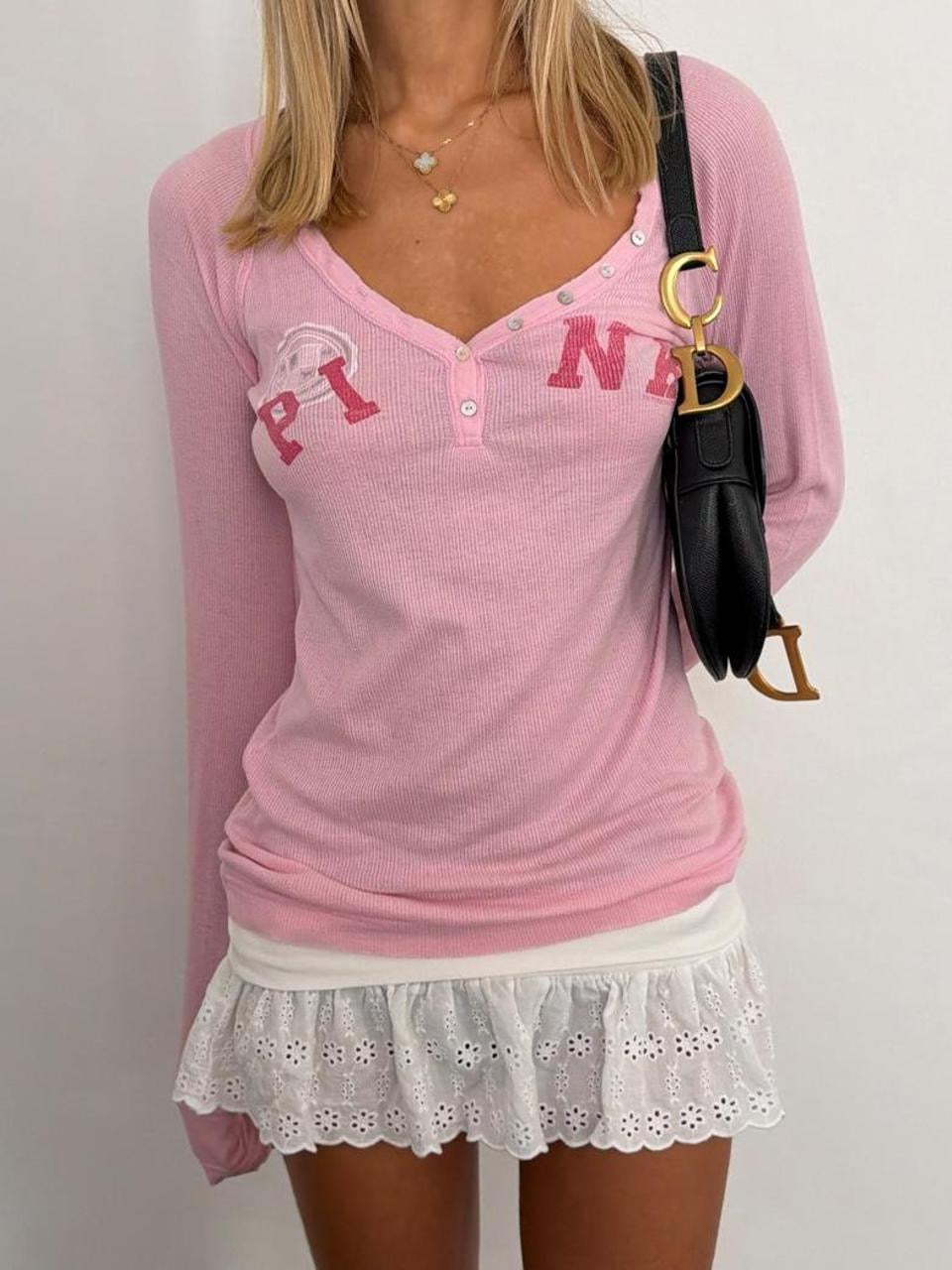 Vintage 00’s Victoria’s Secret Pink long sleeve top
