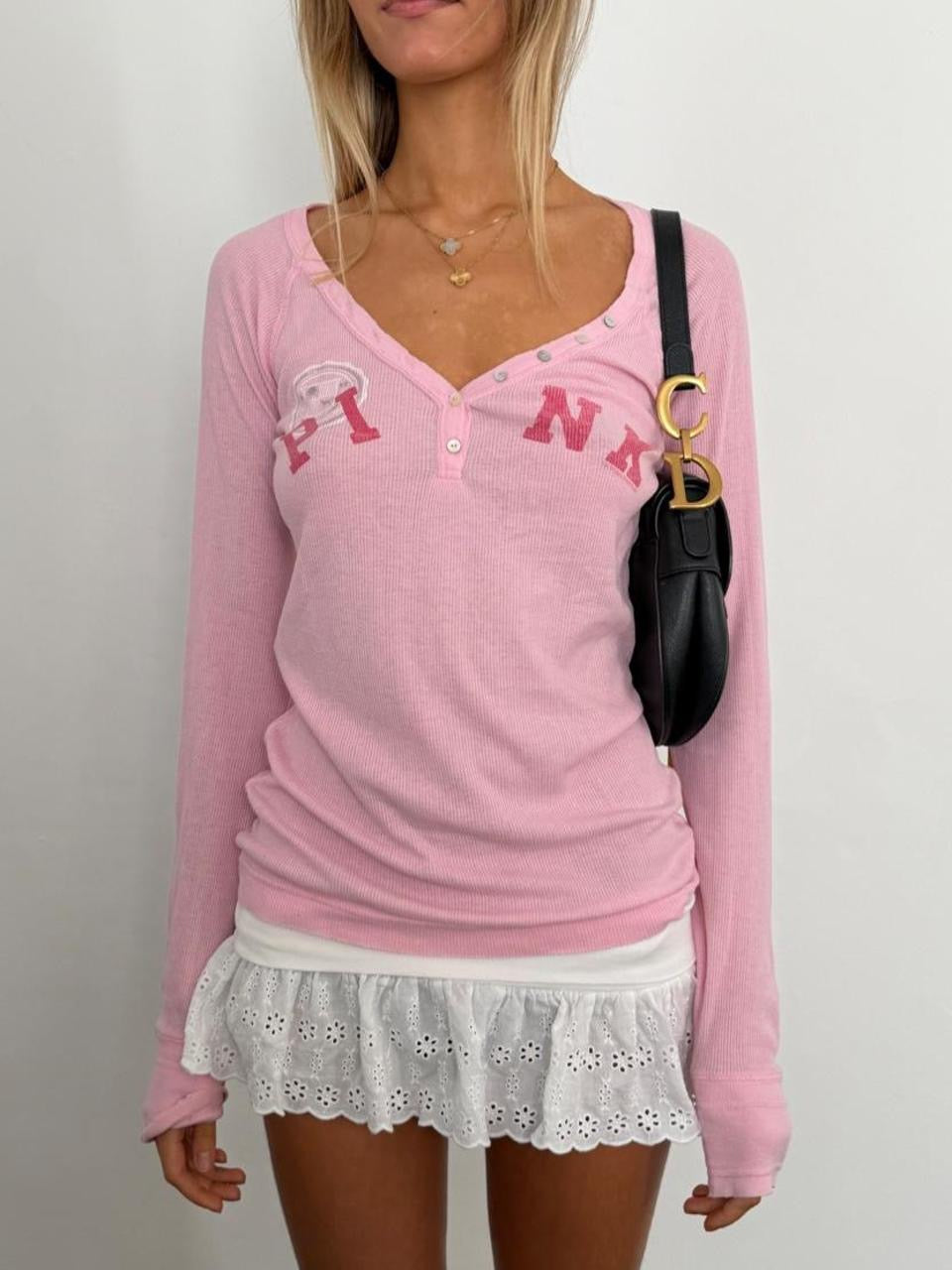 Vintage 00’s Victoria’s Secret Pink long sleeve top