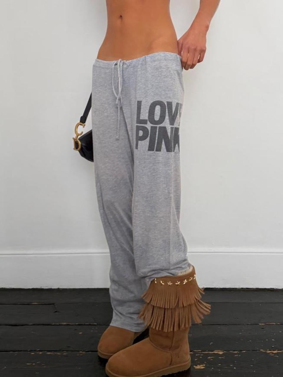 Vintage 00s Victoria’s Secret PINK grey sweatpants