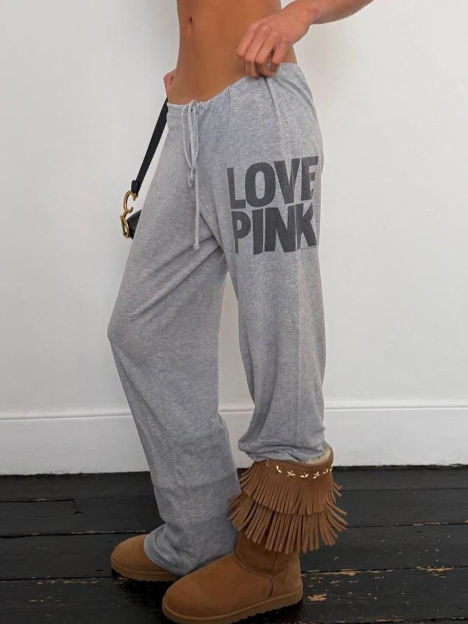 Vintage 00s Victoria’s Secret PINK grey sweatpants