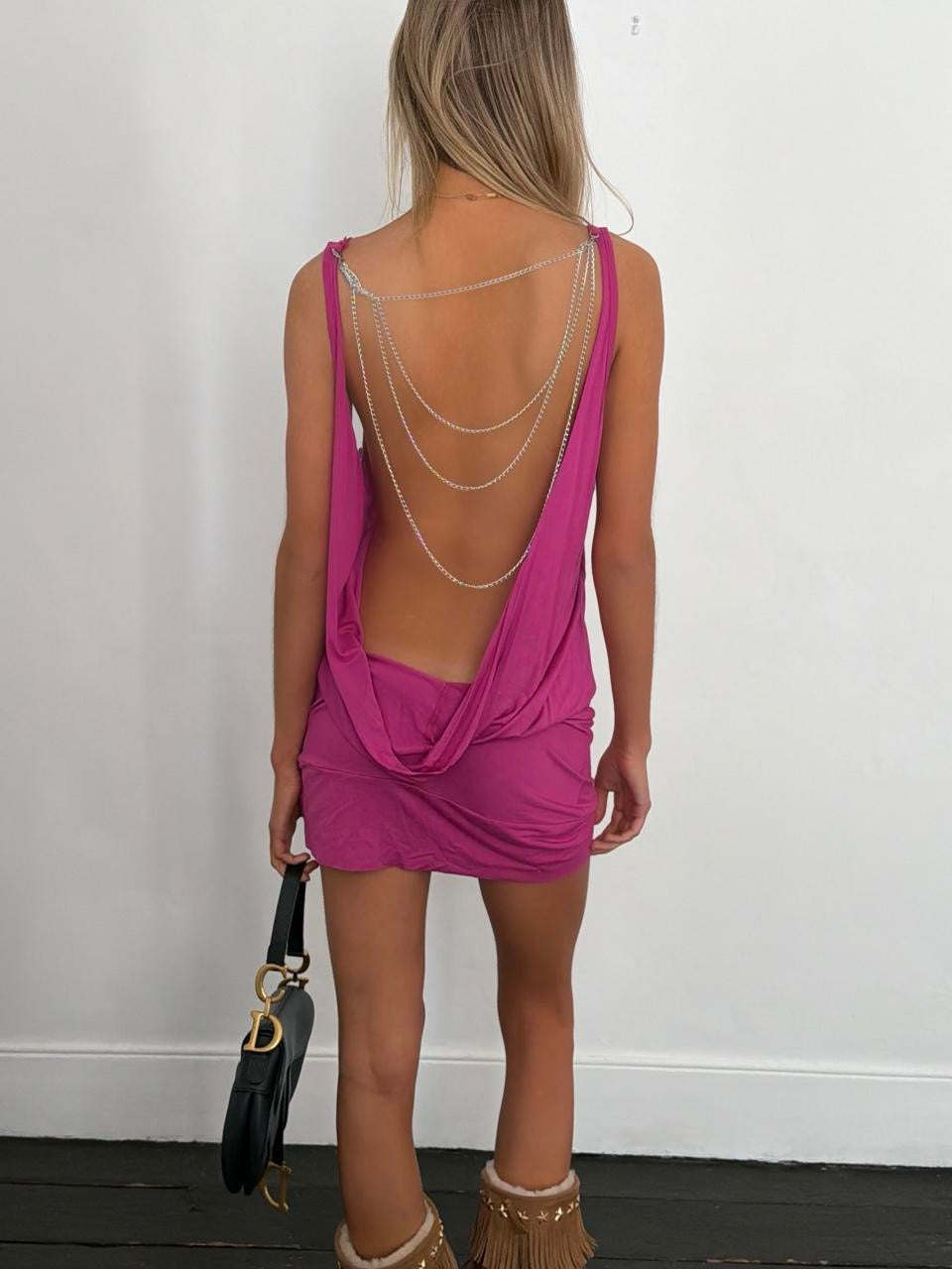 Vintage pink Rolling Stones mini dress