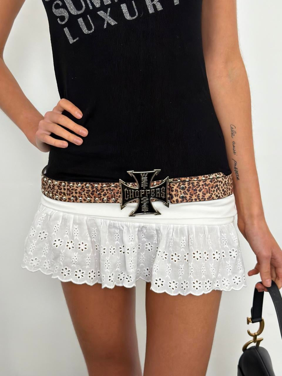 Vintage 00’s West Coast leopard belt