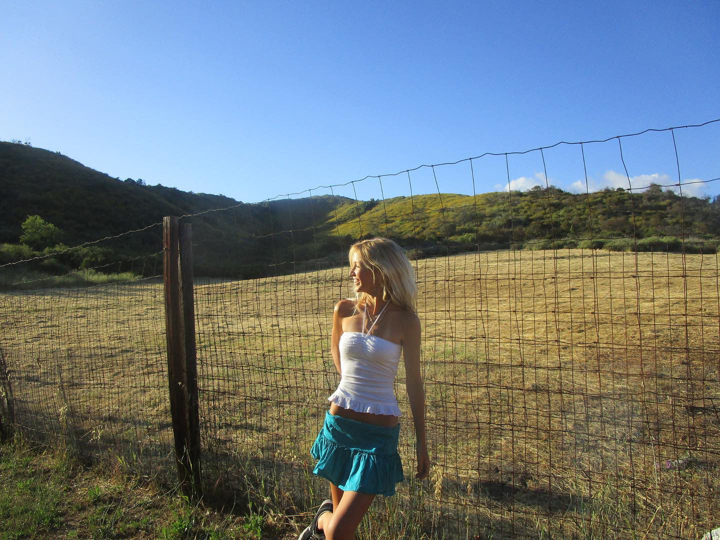 Vintage blue mini skirt